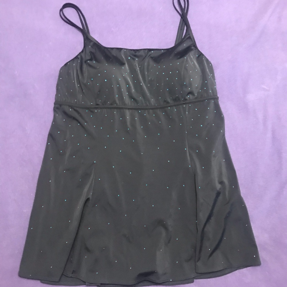 Black with Turquoise Dots Swimsuit